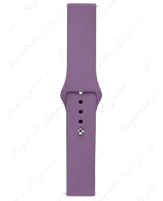 CORREA SMART WATCH/BAND 20MM SILICONA MORADO CIERRE CLIP