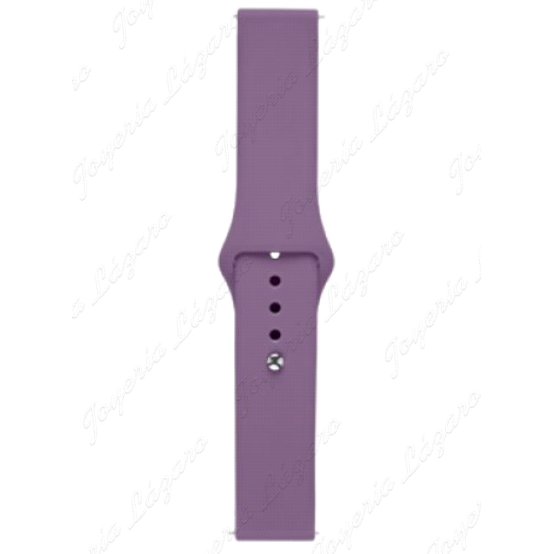 CORREA SMART WATCH/BAND 20MM SILICONA MORADO CIERRE CLIP