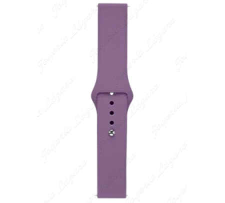 CORREA SMART WATCH/BAND 20MM SILICONA MORADO CIERRE CLIP
