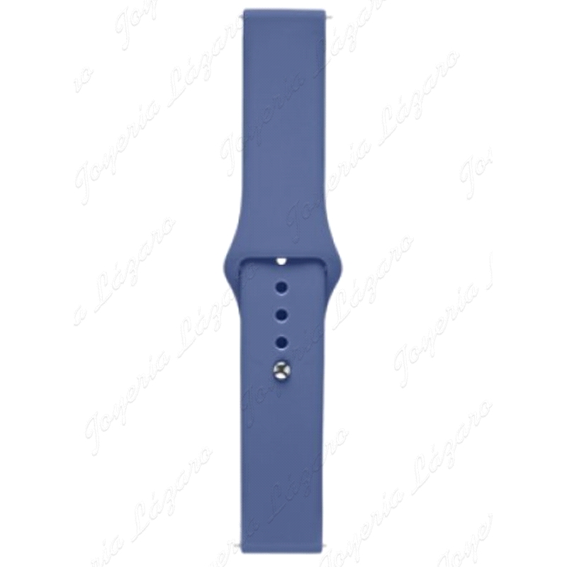 CORREA SMART WATCH/BAND 20MM SILICONA AZUL CIERRE CLIP