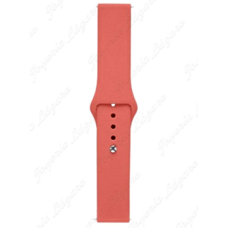 CORREA SMART WATCH/BAND 20MM SILICONA ROJA CIERRE CLIP