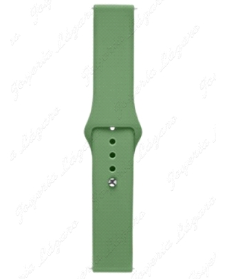 CORREA SMART WATCH/BAND 20MM SILICONA VERDE CIERRE CLIP