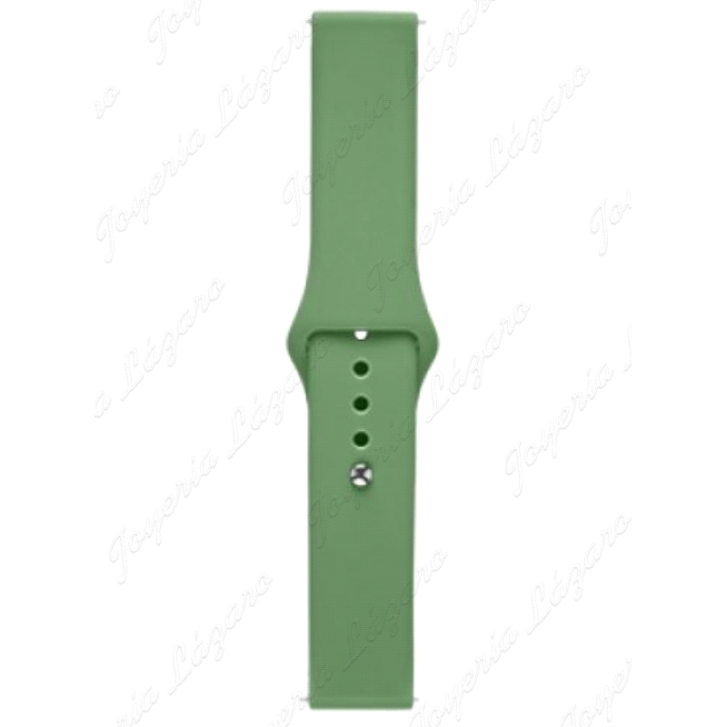 CORREA SMART WATCH/BAND 20MM SILICONA VERDE CIERRE CLIP
