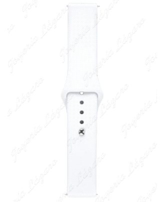 CORREA SMART WATCH/BAND 20MM SILICONA BLANCA CIERRE CLIP