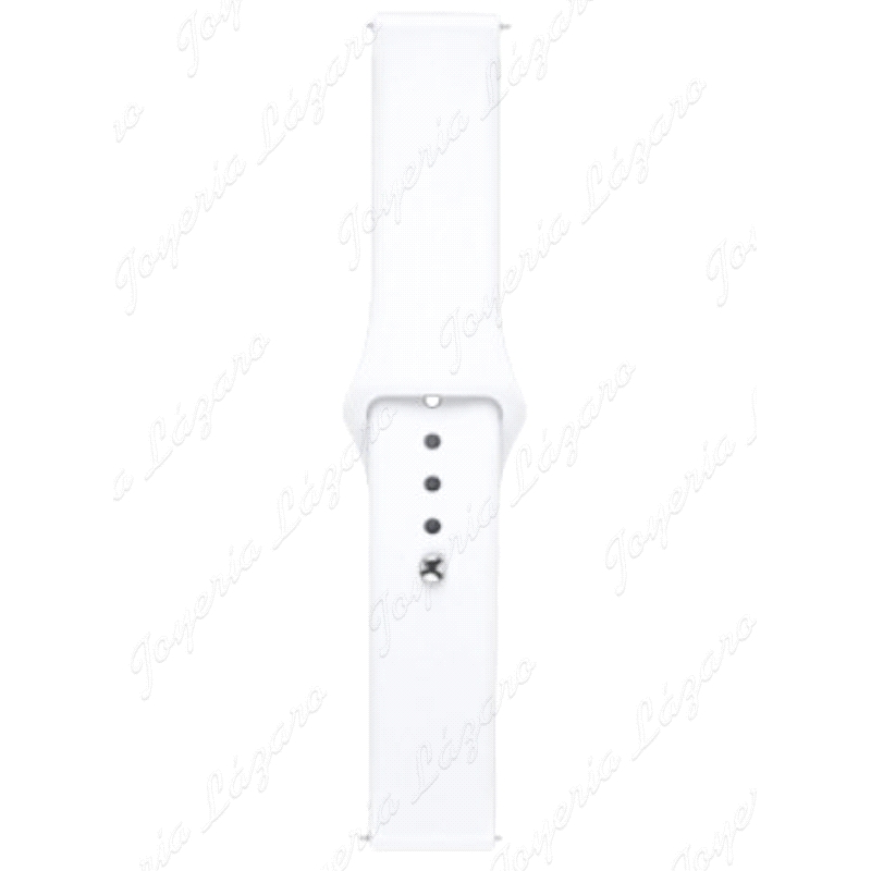 CORREA SMART WATCH/BAND 20MM SILICONA BLANCA CIERRE CLIP