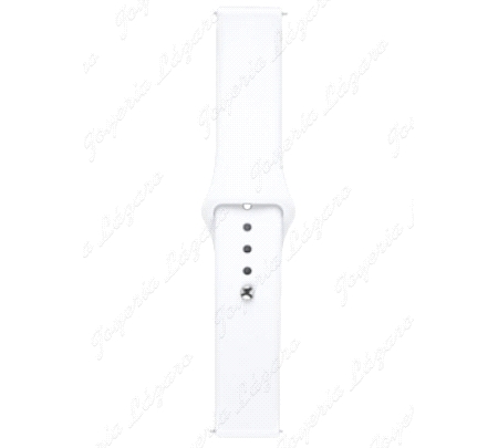CORREA SMART WATCH/BAND 20MM SILICONA BLANCA CIERRE CLIP