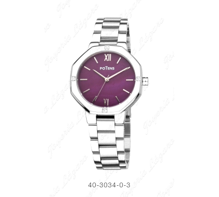 POTENS RELOJ SRA. CAJA PRISMA ESF. MORADA COLEC. NEW YORK