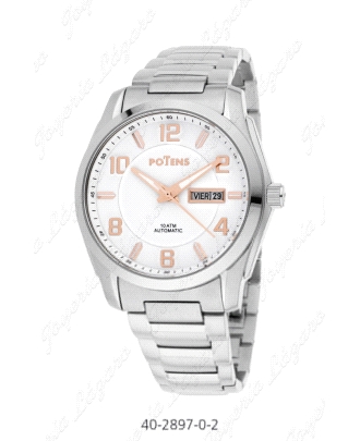 POTENS RELOJ CABALLERO AUTO. ESF. BLANCA Nº ROSA 100M  COLEC. TOKIO