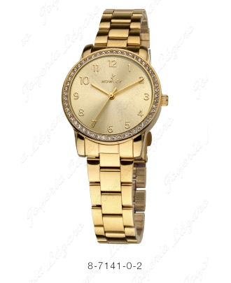 NOWLEY RELOJ SEÑORA CHIC DORADO ESFERA DORADA + CIRCONITAL BISEL