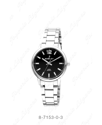 NOWLEY RELOJ SRA. CHIC ACERO ESF. NEGRA