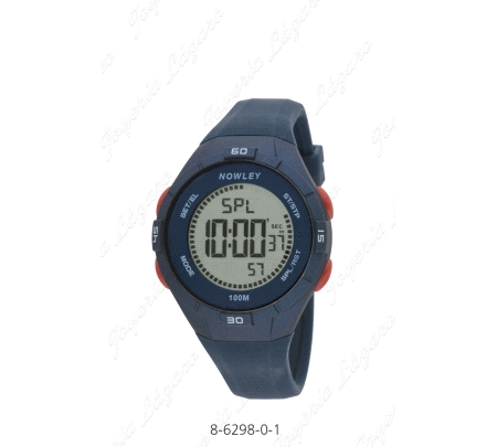 NOWLEY RELOJ  DIGITAL RACING SILICONA AZUL