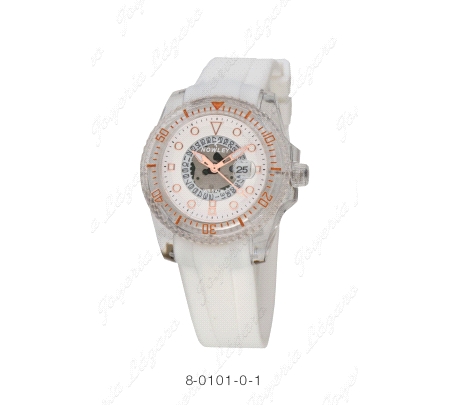 NOWLEY RELOJ NUDE PEQUEÑO CAJA TRANAPARENTE  BLANCO