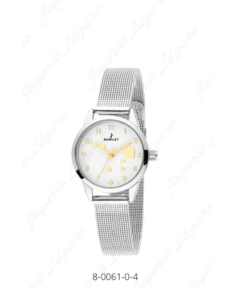 NOWLEY RELOJ INFANTIL CHICA CORREA ESTERILLA ESFERA BLANCA CORAZONES D