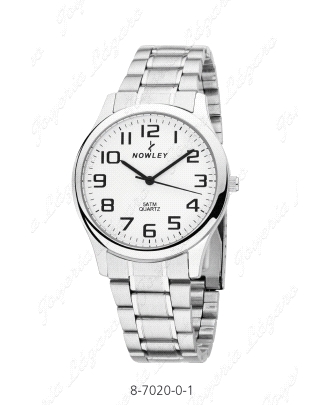 NOWLEY RELOJ ACERO CABALLERO ESFERA BLANCA