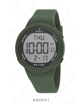 NOWLEY RELOJ DIGITAL RACONG VERDE MILITAR