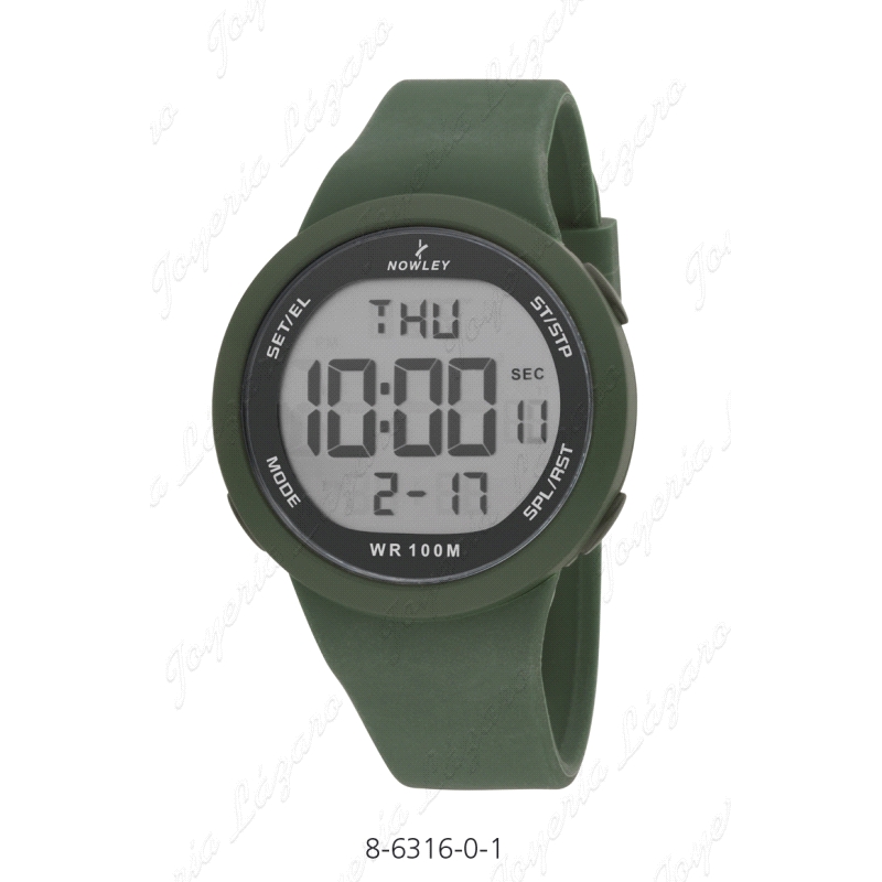 NOWLEY RELOJ DIGITAL RACONG VERDE MILITAR