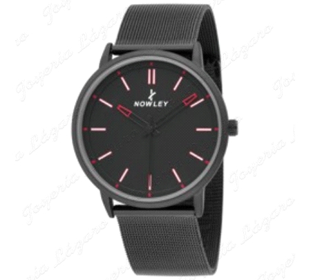 NOWLEY RELOJ CABALLERO  ESTERILLA NEGRO ESFERA NEGRA