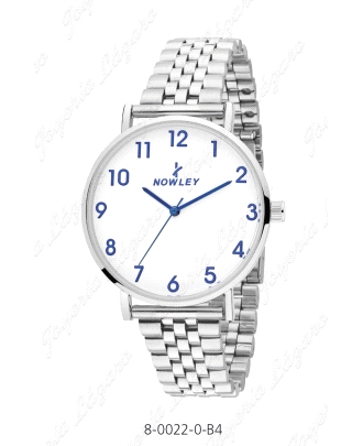 NOWLEY RELOJ HOT, CABALLERO ACERO ESFERA BLANCA