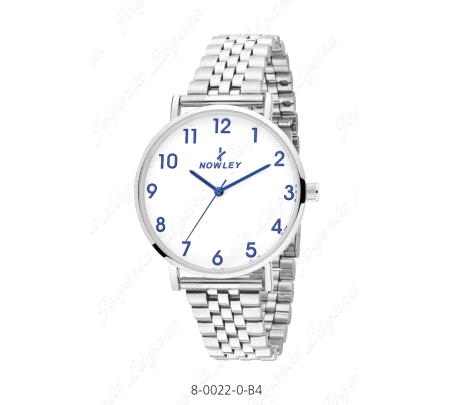 NOWLEY RELOJ HOT, CABALLERO ACERO ESFERA BLANCA