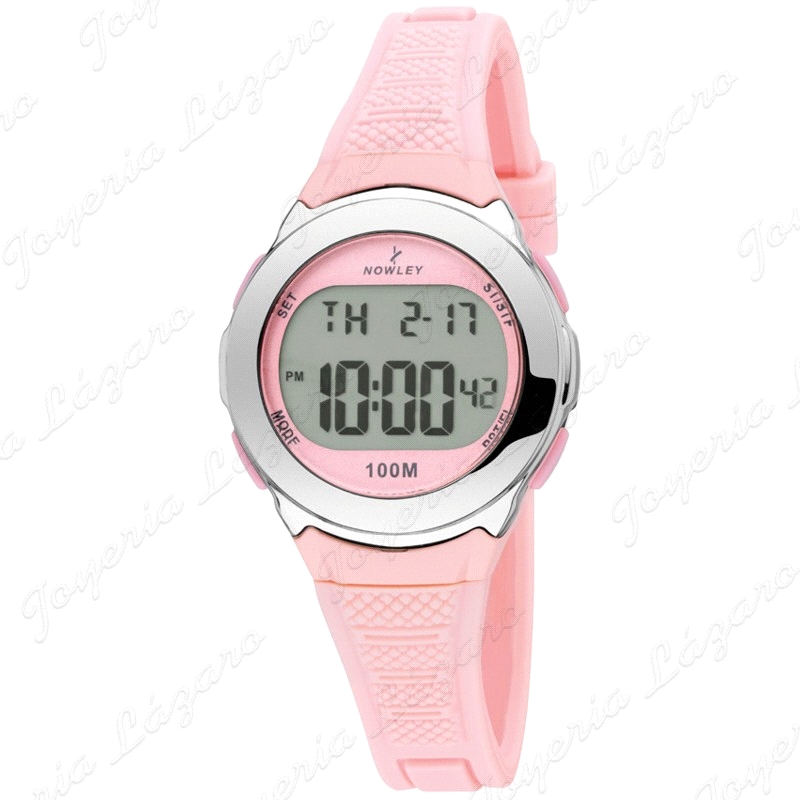 NOWLEY RELOJ RACING DIGITAL ROSA