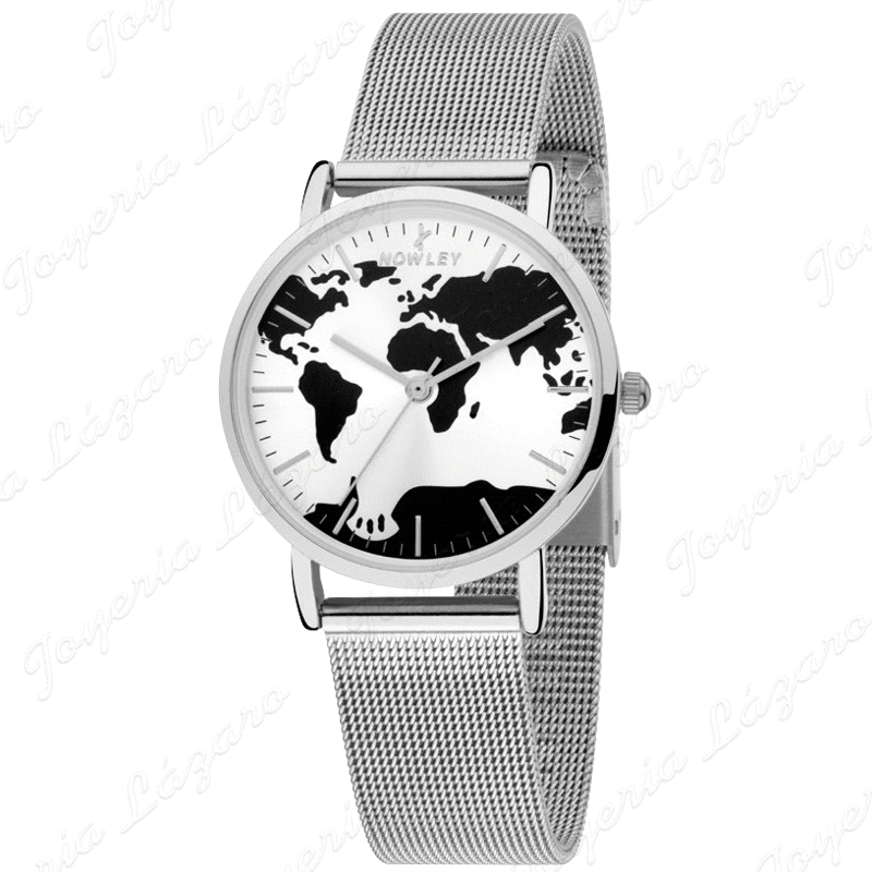 NOWLEY RELOJ TRAVEL CHIC NEGRO/PLATA