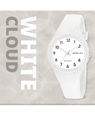 RELOJ NOWLEY RACING BLANCO ANALOG.