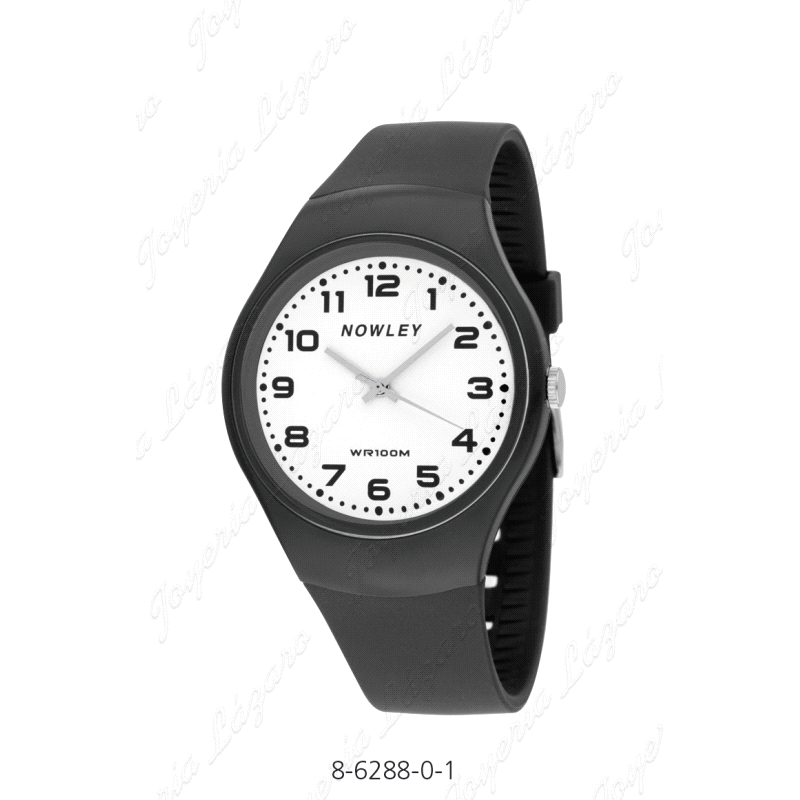 RELOJ NOWLEY RACING ANALOGICO NEGRO ESF. BLANCA