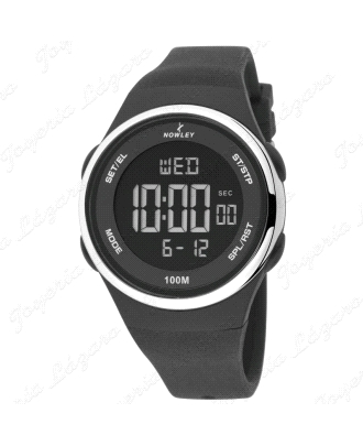 RELOJ NOWLEY NEGRO CROMO