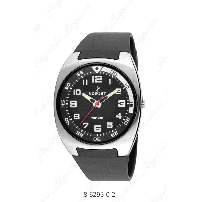 RELOJ NOWLEY RACING CAB. NEGRO/ACERO