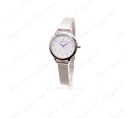 RELOJ NOWLEY SRA. MALLA BLANCO/ACERO