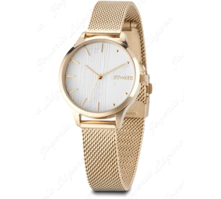 DUWARD RELOJ SEÑORA MAYA ACERO DORADO ESFERA BLANCA