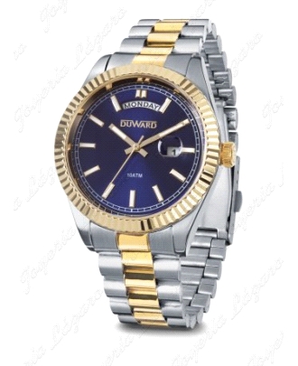 DUWARD RELOJ BICOLOR CAB. ACERO/DORADO/AZUL  SPORT STORM