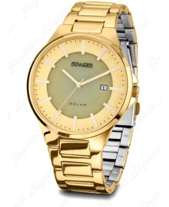 DUWARD RELOJ CARGA SOLAR CABALLERO DORADO ELEGANCE ELEGANS