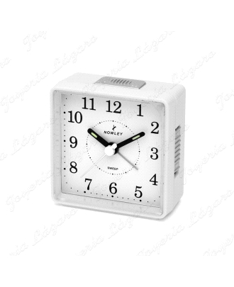 DESPERTADOR RELOJ CUADRADO BLANCO