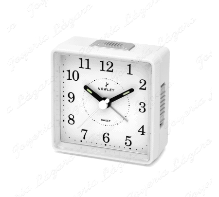 DESPERTADOR RELOJ CUADRADO BLANCO