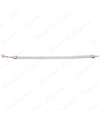 PLATA/SWAROVSKI PULSERA VERDE