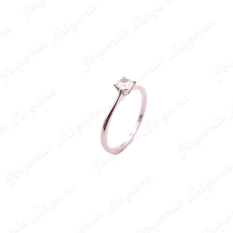 SORTIJA PLATA SOLITARIO CIRCONITA 4MM 4 GARRAS