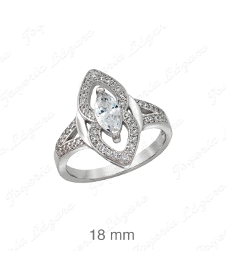 SORTIJA PLATA LANZADERA CON CIRCOS +CIRCO ROMBO GARRAS