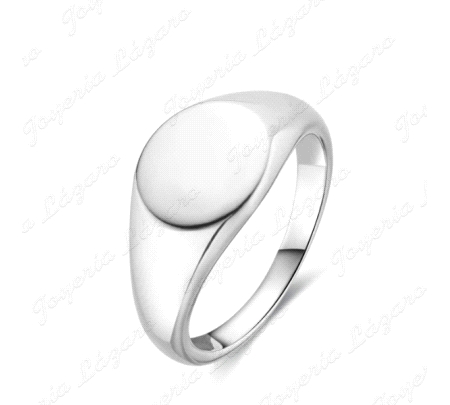 SORTIJA PLATA SELLO OVAL LISO