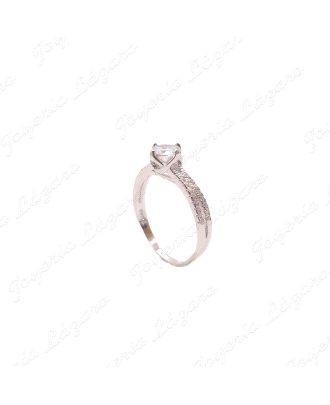 SORTIJA PLATA SOLITARIOS CIRCO 4 GARRAS + CIRCOS