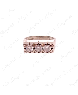 SORTIJA PLATA TRESILLO CABALLERO