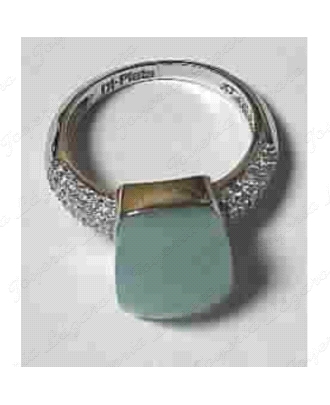 SORTIJA PLATA PIEDRA CELESTE CUADRADA MICROENGASTE