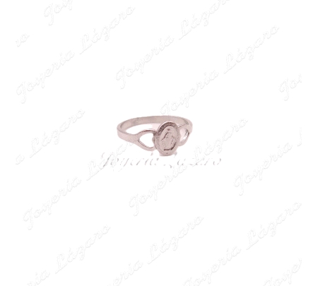 SORTIJA PLATA VIRGEN MILAGROSA 8MM