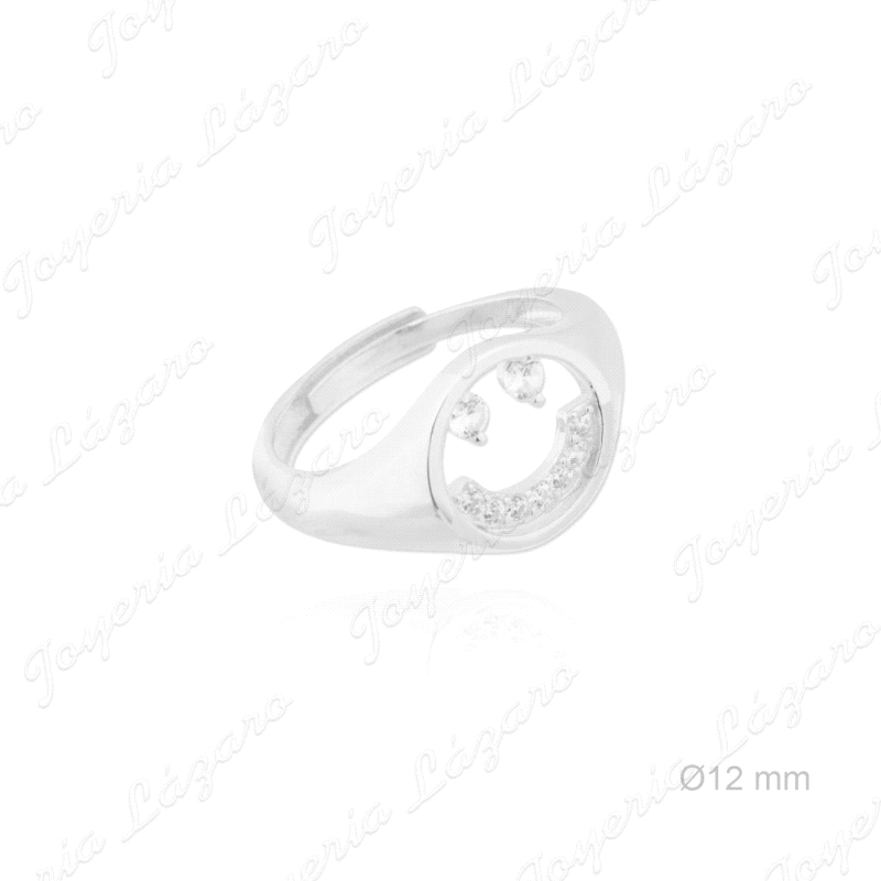 PLATA SORTIJA  CARITA CIRCO