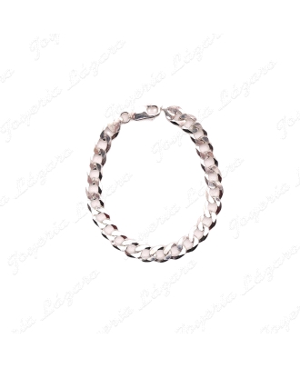 PULSERA PLATA BARBADA MACIZA 8MM