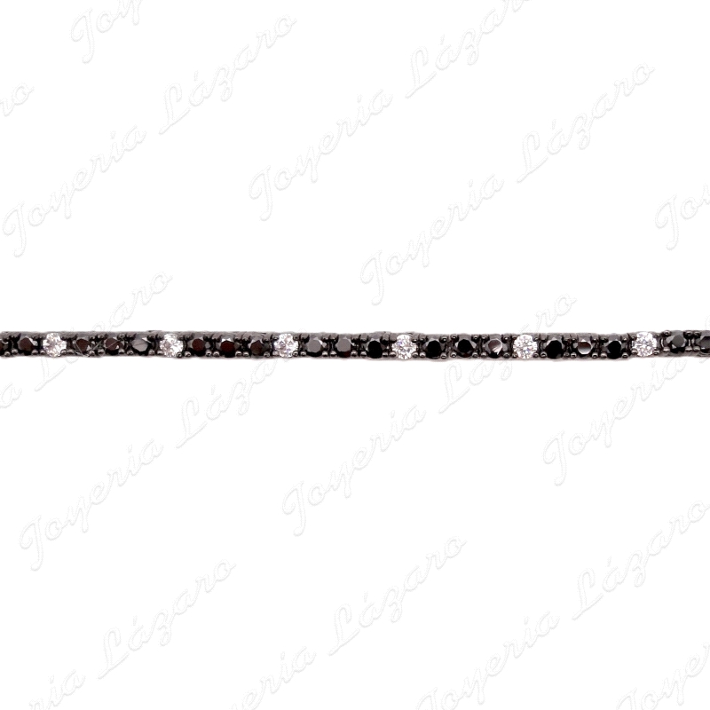 PULSERA PLATA CUADRADOS CON BOLITAS GALLONADAS