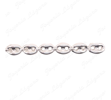 PULSERA PLATA CALABROTE GRANDE 9MM