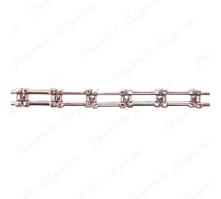 PULSERA PLATA TRAMOS RECTANGULOS