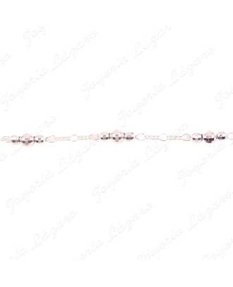 PULSERA PLATA BOLITAS TALLADAS BRILLO