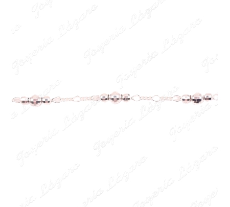 PULSERA PLATA BOLITAS TALLADAS BRILLO